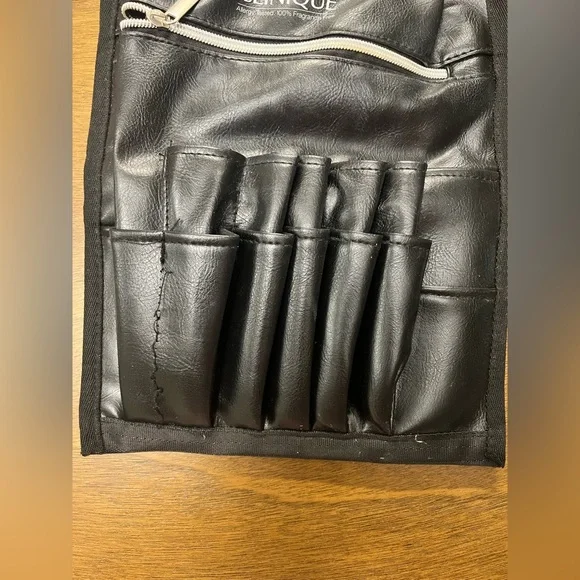 Sold*** Clinique BRUSH BELT makeup brush holder faux leather black (0393) - Picture 6 of 11